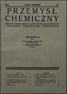 Przemysł Chemiczny 1938 nr 7-8