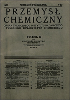 Przemysł Chemiczny 1938 nr 9-10