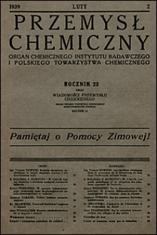 Przemysł Chemiczny 1939 nr 2