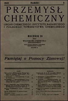Przemysł Chemiczny 1939 nr 3
