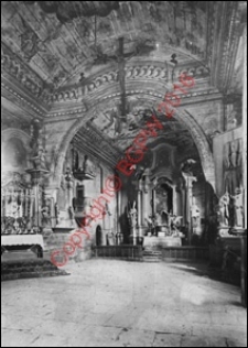 Kościół parafialny pw. św. Marii Magdaleny. Wnętrze. Widok z przed 1939 roku. Rabka