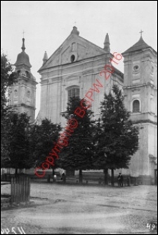 Kościół św. Trójcy. Widok ogólny od strony fasady frontowej z przed 1939 r. Janów Podlaski