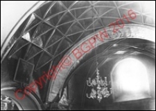 Cerkiew obronna Zwiastowania NMP. Wnętrze. Fragment sklepienia. Widok z przed 1939 roku. Supraśl