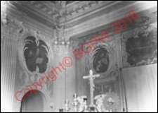 Cerkiew obronna Zwiastowania NMP. Wnętrze zakrystii. Widok z przed 1939 roku. Supraśl