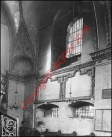 Synagoga. Wnętrze. Widok z przed 1939 roku. Zamość