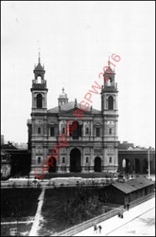 Kościół Wszystkich Świętych. Widok od strony fasady frontowej z przed 1939 roku. Warszawa