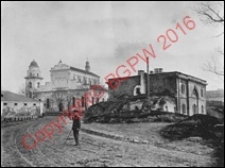 Katedra Zmartwychwstania Pańskiego i św. Tomasza Apostoła i Brama Szczebrzeszyńska. Widok z przed 1939 roku. Zamość