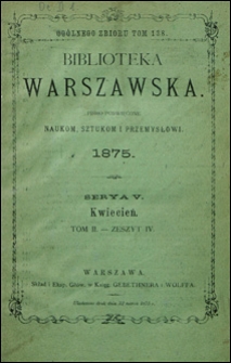 Biblioteka Warszawska 1875 t. 2 z. 4