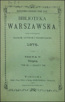 Biblioteka Warszawska 1875 t. 3 z. 8