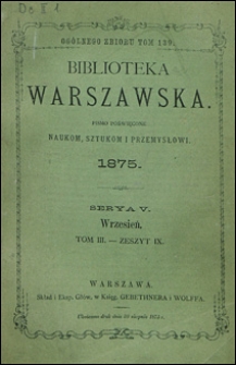Biblioteka Warszawska 1875 t. 3 z. 9