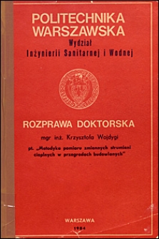 Metodyka pomiarów zmiennych strumieni cieplnych w przegrodach budowlanych