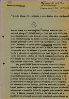 Zadania etnografii w związku z zasiedleniem Ziem Odzyskanych
