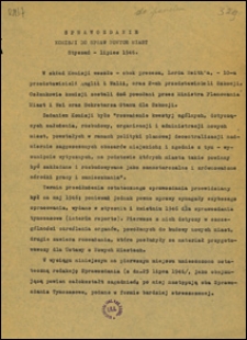 Sprawozdanie Komisji do Spraw Nowych Miast : styczeń - lipiec 1946