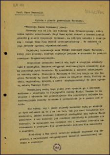 Opinia o planie generalnym Warszawy