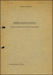 Monografia socjologiczna Trzebnicy : (studium miasteczka na Ziemiach Odzyskanych)