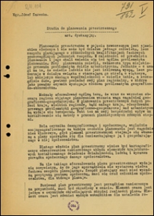 Studia do planowania przestrzennego