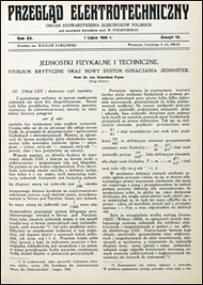 Przegląd Elektrotechniczny 1933 nr 13