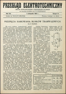 Przegląd Elektrotechniczny 1933 nr 21