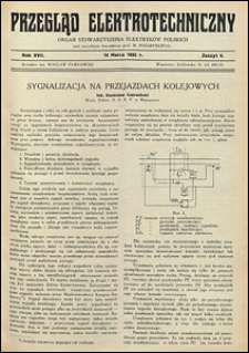 Przegląd Elektrotechniczny 1935 nr 21