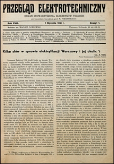 Przegląd Elektrotechniczny 1936 nr 1