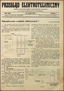 Przegląd Elektrotechniczny 1936 nr 4
