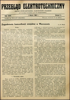 Przegląd Elektrotechniczny 1936 nr 5