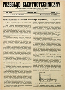 Przegląd Elektrotechniczny 1936 nr 21