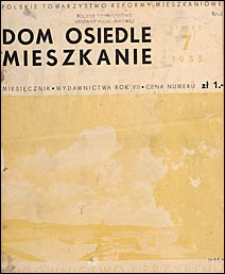 Dom, Osiedle, Mieszkanie 1935 nr 7