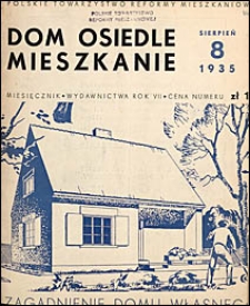 Dom, Osiedle, Mieszkanie 1935 nr 8