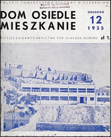 Dom, Osiedle, Mieszkanie 1935 nr 12