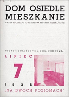 Dom, Osiedle, Mieszkanie 1936 nr 7