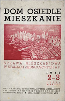 Dom, Osiedle, Mieszkanie 1939 nr 2-3