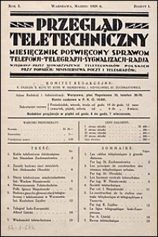 Przegląd Teletechniczny 1928 nr 1