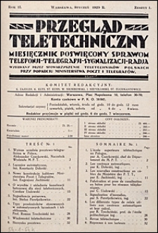Przegląd Teletechniczny 1929 nr 1