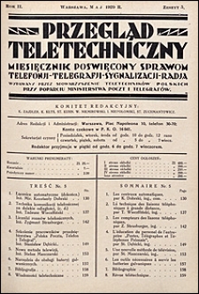 Przegląd Teletechniczny 1929 nr 5