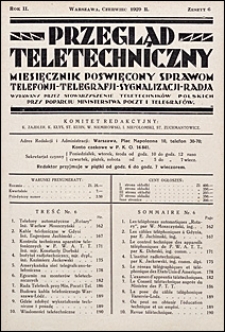 Przegląd Teletechniczny 1929 nr 6
