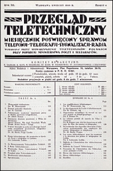 Przegląd Teletechniczny 1930 nr 4