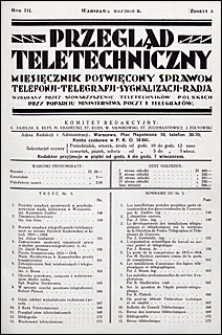 Przegląd Teletechniczny 1930 nr 5