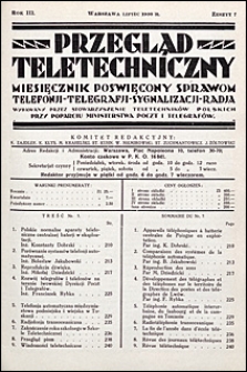 Przegląd Teletechniczny 1930 nr 7