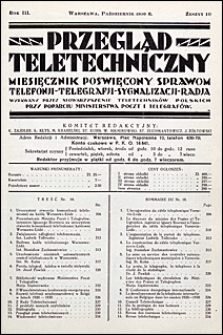 Przegląd Teletechniczny 1930 nr 10
