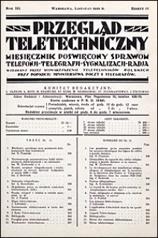 Przegląd Teletechniczny 1930 nr 11