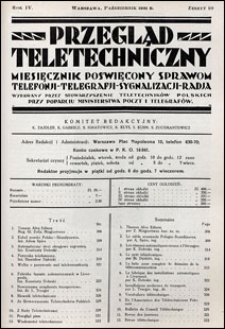 Przegląd Teletechniczny 1931 nr 10