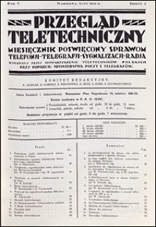 Przegląd Teletechniczny 1932 nr 2
