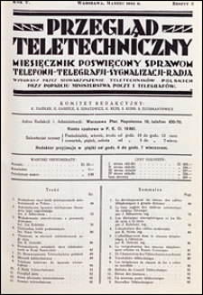 Przegląd Teletechniczny 1932 nr 3