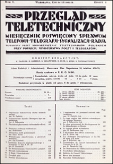 Przegląd Teletechniczny 1932 nr 4