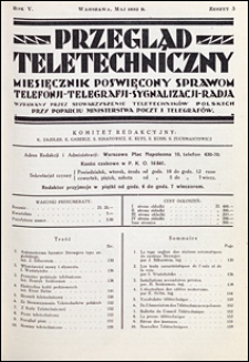 Przegląd Teletechniczny 1932 nr 5