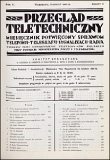 Przegląd Teletechniczny 1932 nr 8