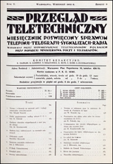 Przegląd Teletechniczny 1932 nr 9