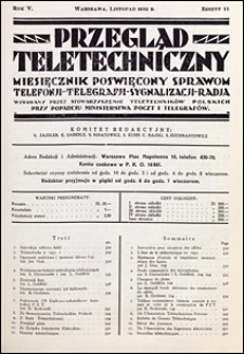 Przegląd Teletechniczny 1932 nr 11