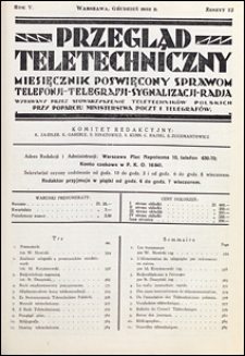 Przegląd Teletechniczny 1932 nr 12